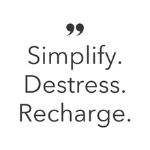 Positive affirmation “Simplify. Destress. Recharge.” subtly embroidered inside the high waist of Theia Moon wide-leg pants